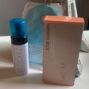 St. Tropez Self Tan Mousse and Josie Maran Self Tan.